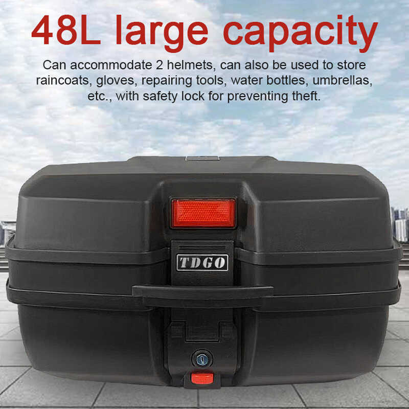 々 Large Capacity Rear Trunk for Motorcycles - Waterproof Storage Case ...