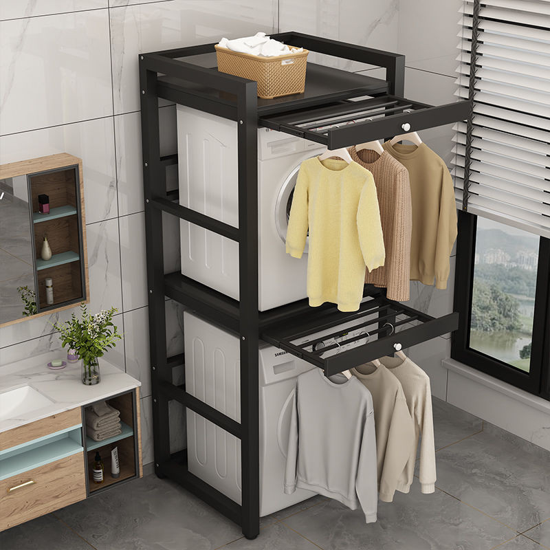 Washing Machine Storage Rack Bathroom Double-layer Washing Machine ...