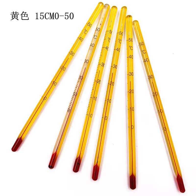 15cm Red Liquid Kerosene Water Temperature Gauge 0-50 Degrees Alcohol ...