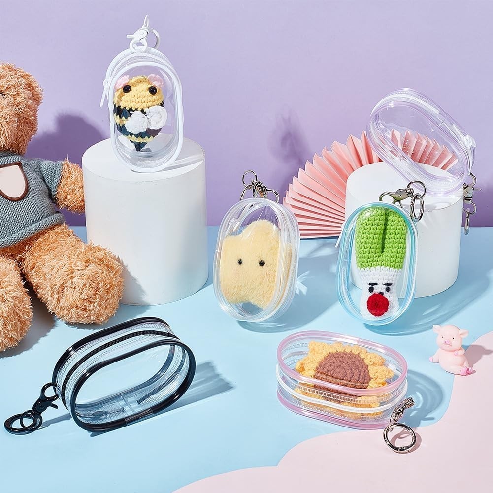 Mystery Box Organizer Box Keychain Wallet Clear Storage Bag Pouch ...