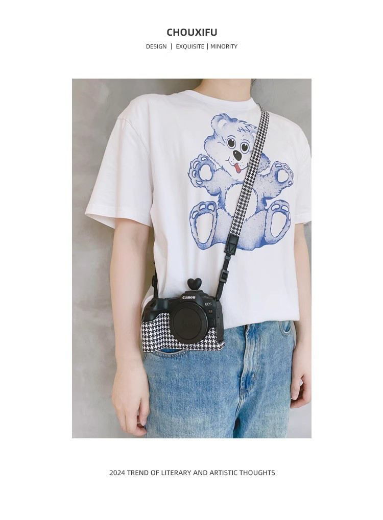 Canon RP PU Leather Half Camera Bag Case For Canon EOS R8 RP Leather ...