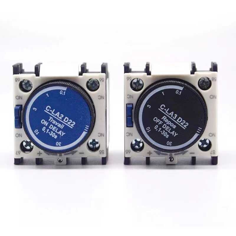 Contactor Time Relay LA2 D20 D22 D24 A65 On-Off Air Delay Contacts ...