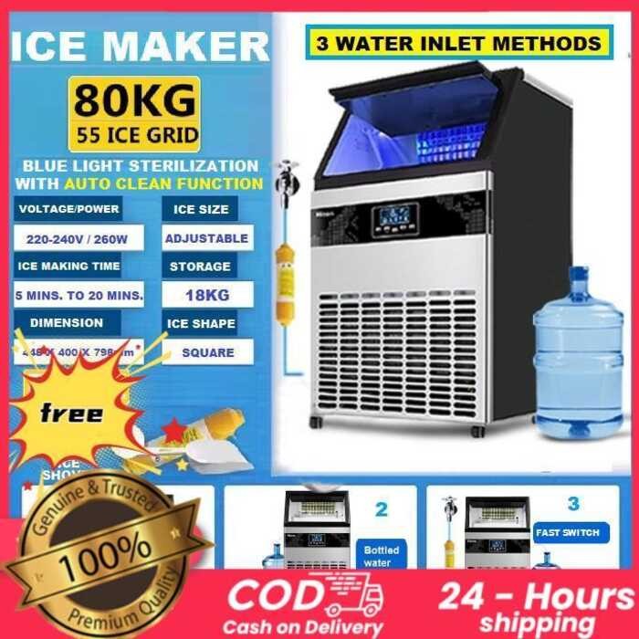 Heavy Duty Automatic Electric Ice Maker Hine 40Kg/60Kg/80Kg Portable ...