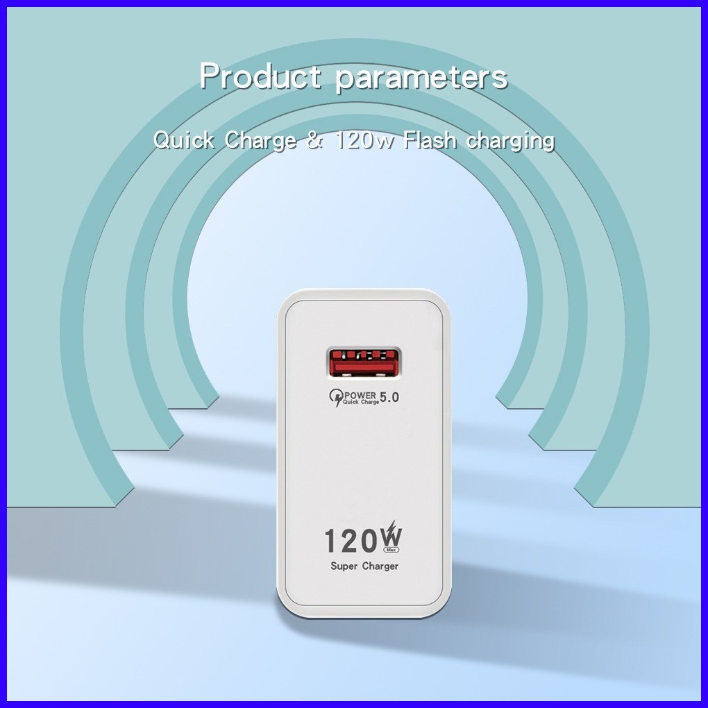 120W Super Flash USB Charger Fast Charging Mobile Phone Charger Quick ...