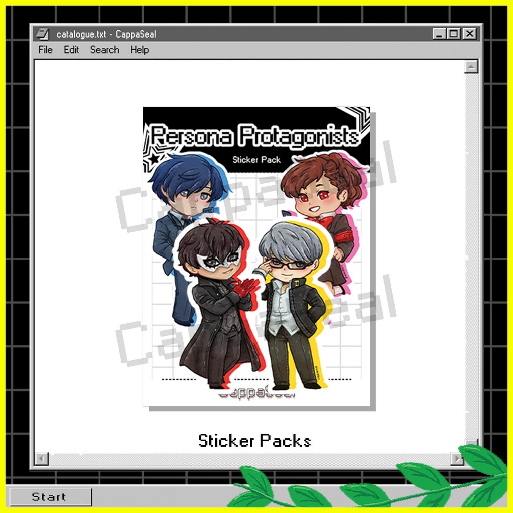 Persona 3 - 5 Protagonists Matte Vinyl Waterproof Sticker Pack | Shopee ...