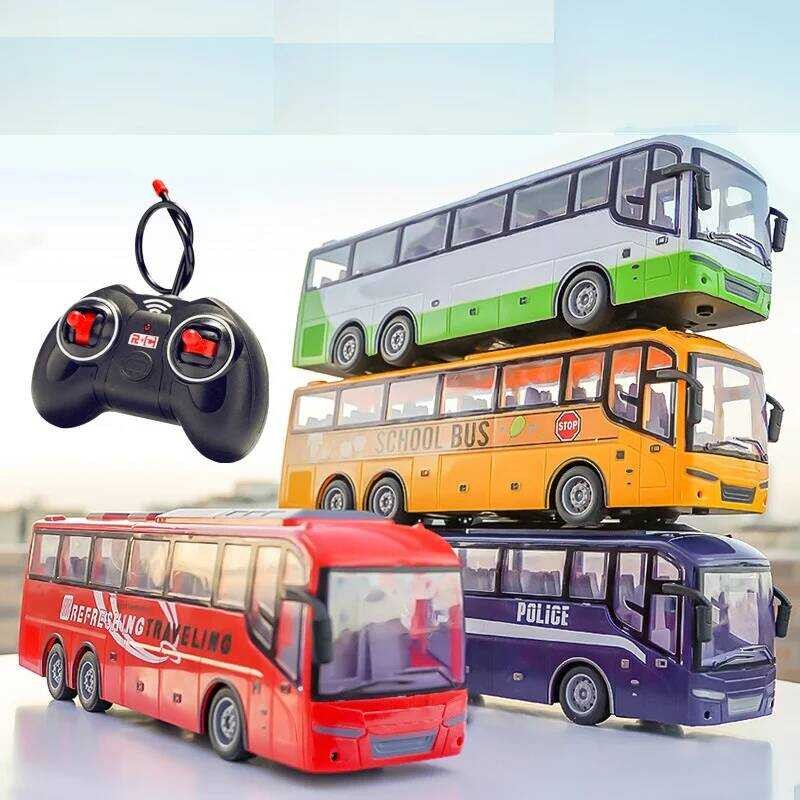 Large Rc Electric Bus Radio Controlled Car Tour School Model With LED ...