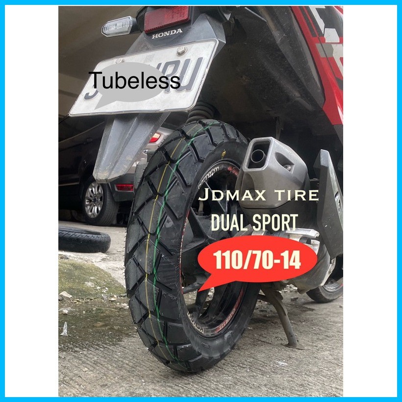 ☂ 110/70-14 TUBELESS DUAL SPORT FOR HONDA CLICK 125&150 plug n play ...