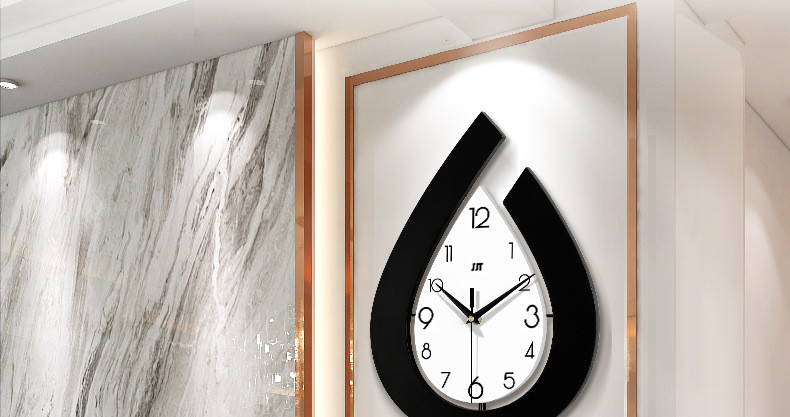 Water Drop Shaped Large Wall Clock with Pendulum – Unique Wood - Slice ...