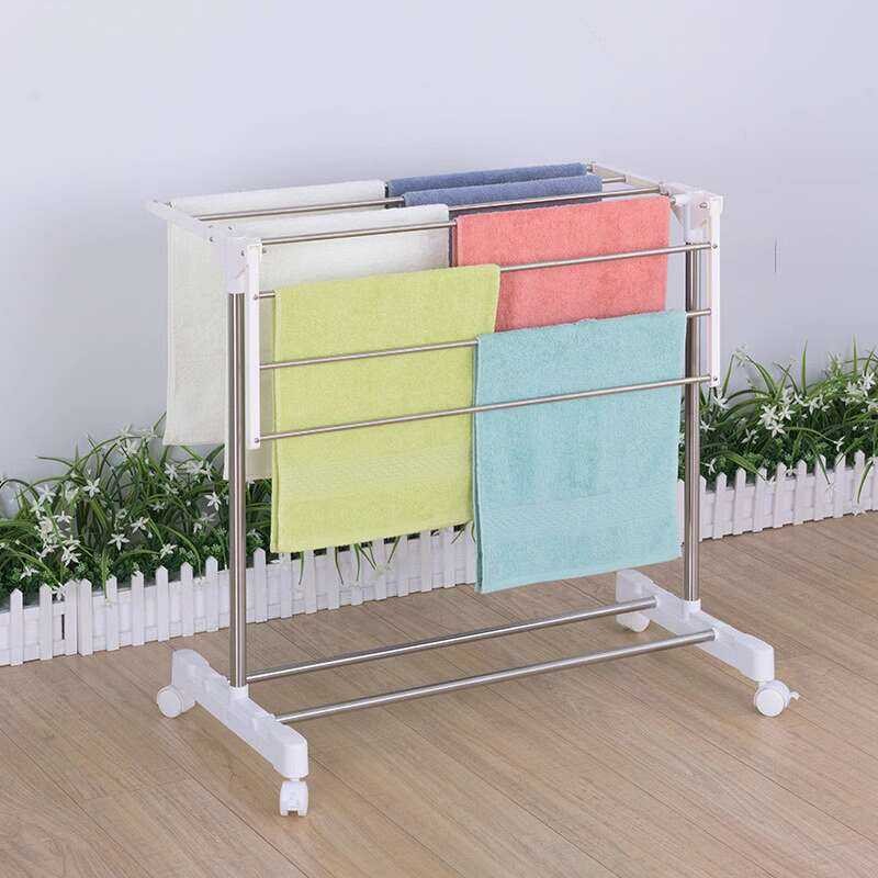 Towel Floor Standing Beauty Salon Hotel Club Foldable Movable Drying ...