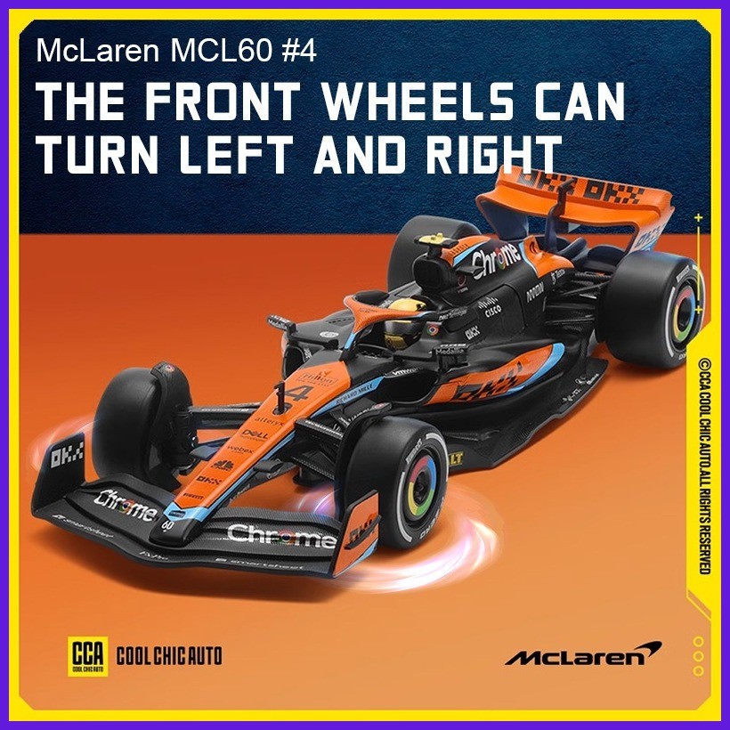 ☸ CCA 1:24 Scale 2023 F1 McLaren MCL60 #4 Lando Norris #81 Oscar ...