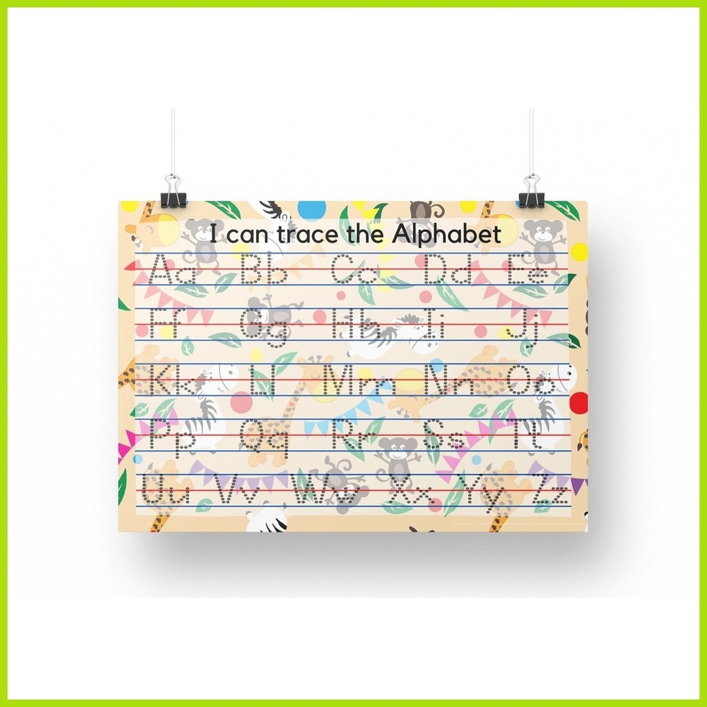 ۞ AMBREPH: LAMINATED l RE-USEABLE l WRITE & WIPE - TRACE MY NAME CHART ...