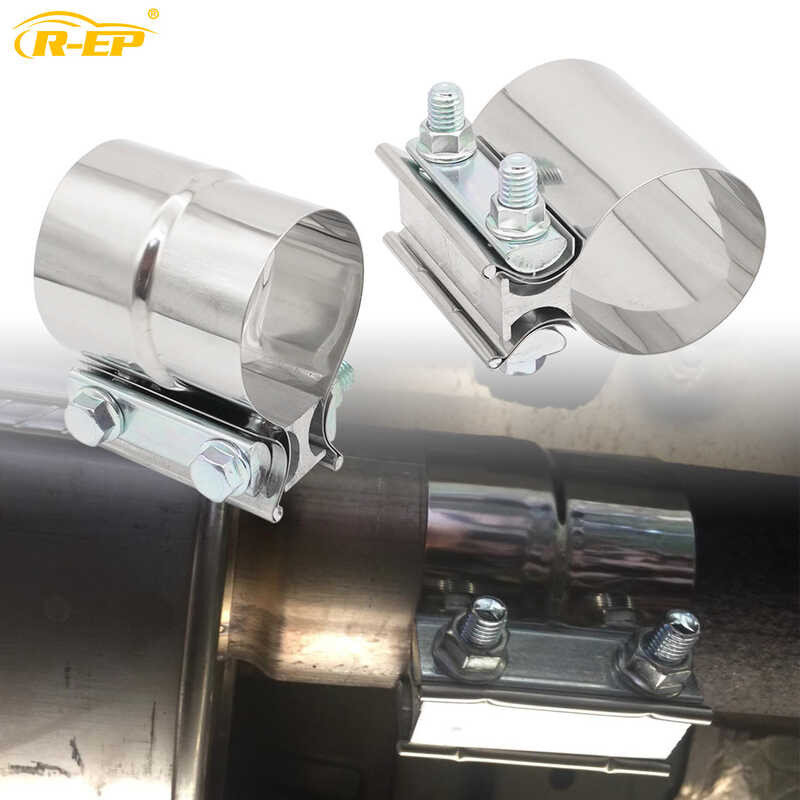 Car Exhaust Butt Joint Pipe Clamp Silencer Modification 51 57 63 70 ...