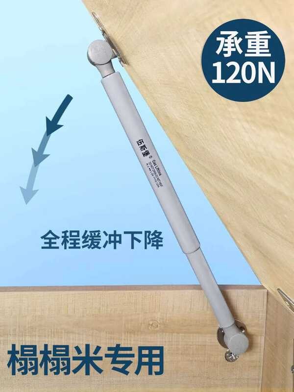 Heavy Duty Zinc Alloy Cabinet Door Support Rod – Soft-Close Below 30°, Adjustable Stop 70°-110°, For Lid & Hinged Doors