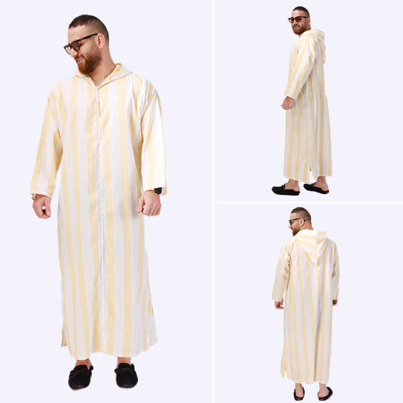 Muslim New Long Hooded Robe Ethnic Costume Robe For Men | Shopee ...