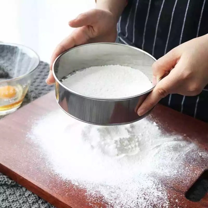 Flour Sifter Kitchen Stainless Steel Flour Sieve Fine Mesh Oil Strainer ...