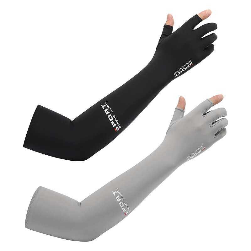 Spring Summer Sleeves Two-Finger and Women, Sun Protection Cycling Long ...