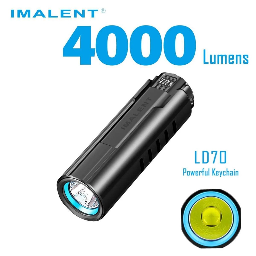 LD70 IMALENT EDC Pocket Flashlight Compact Powerful Torch 4000 Lumens ...