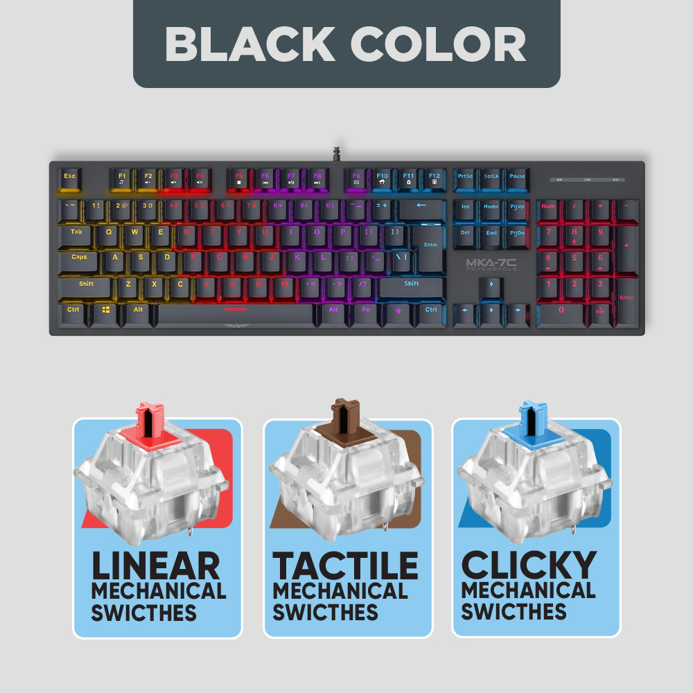 Armaggeddon MKA-7C Hotswappable Anti Ghosting Wired Mechanical Keyboard ...