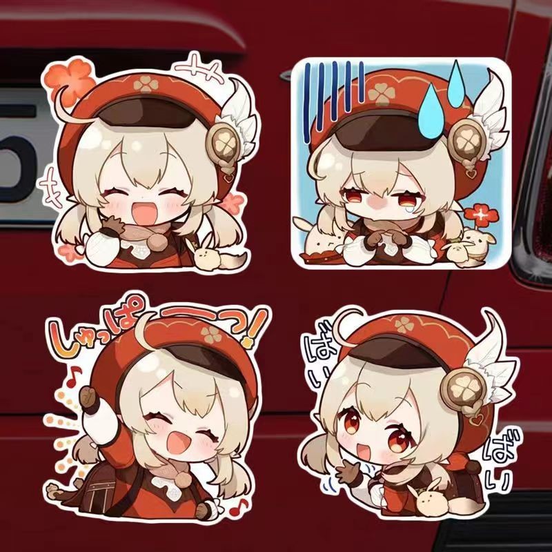 Yuanshen Keli Stickers Cute Q Version Two-Dimensional Cartoon Car ...
