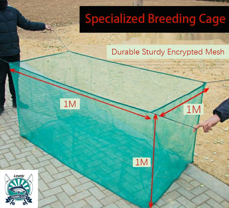 10Eye Mesh Cage Fish Net Breeding Fence Shrimp Nylon Preventing Escape ...