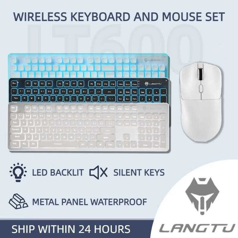LANGTU Wireless Keyboard And Mouse Set Lt600 2.4Ghz Full-Size And Mouse ...