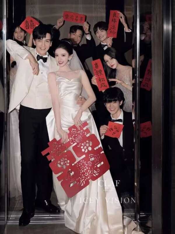 Wedding Couplets Elevator Bedroom Living Room Felt Double Happiness ...