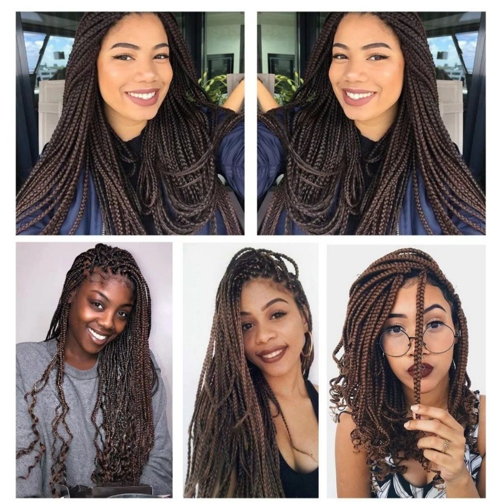 Twist 60cm Braiding Hair Extension DIY Women Wigs Weave Ponytail Braids ...