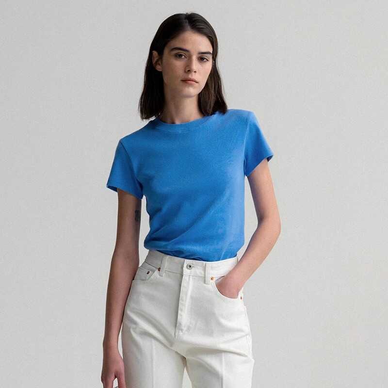 nothing written Women's Short Sleeve 2024 Summer New Simple Slim Fit ...