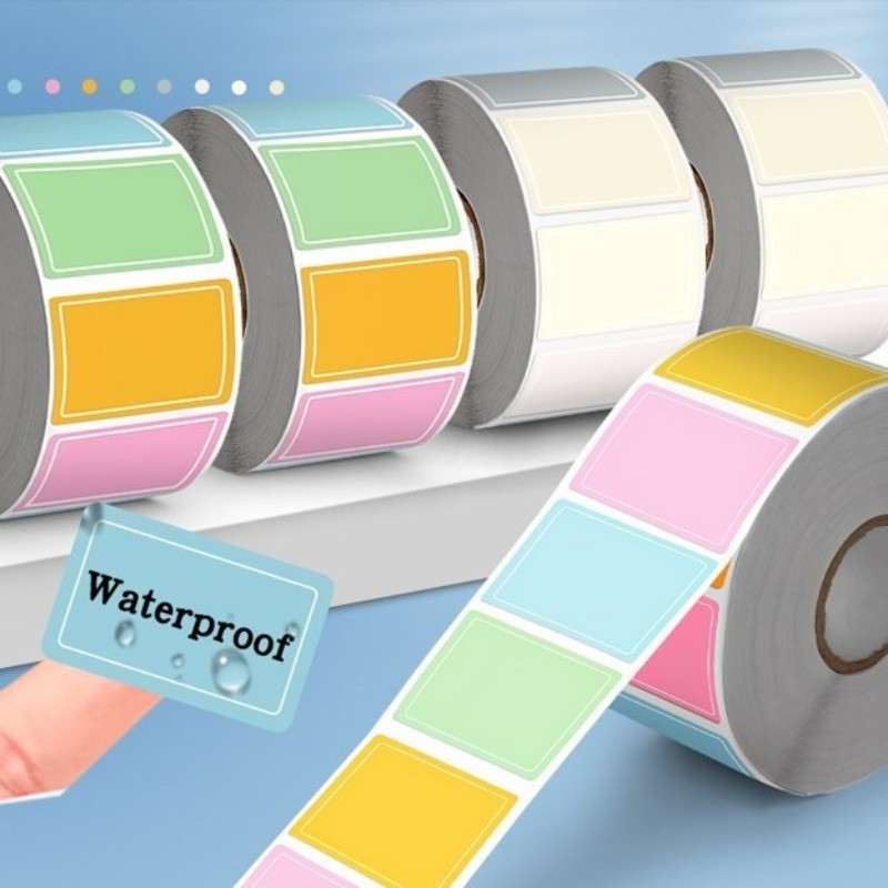 1600sheets Roll Stickers Colorful Label Waterproof Self-Adhesive Logo ...