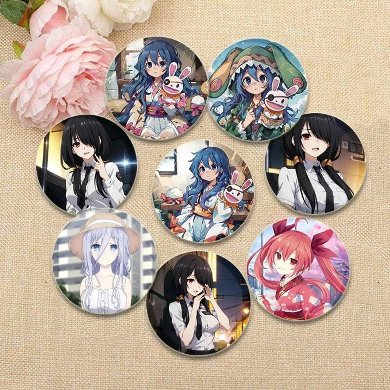 Anime DATE A LIVE Brooches Yatogami Tohka Tobiichi Origami Yatogami ...