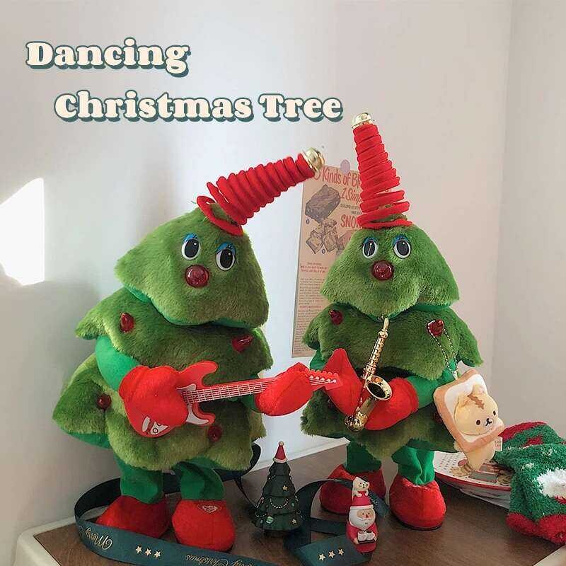 Dancing Novelty Christmas Tree Electric Plush Toys Singing Blow ...