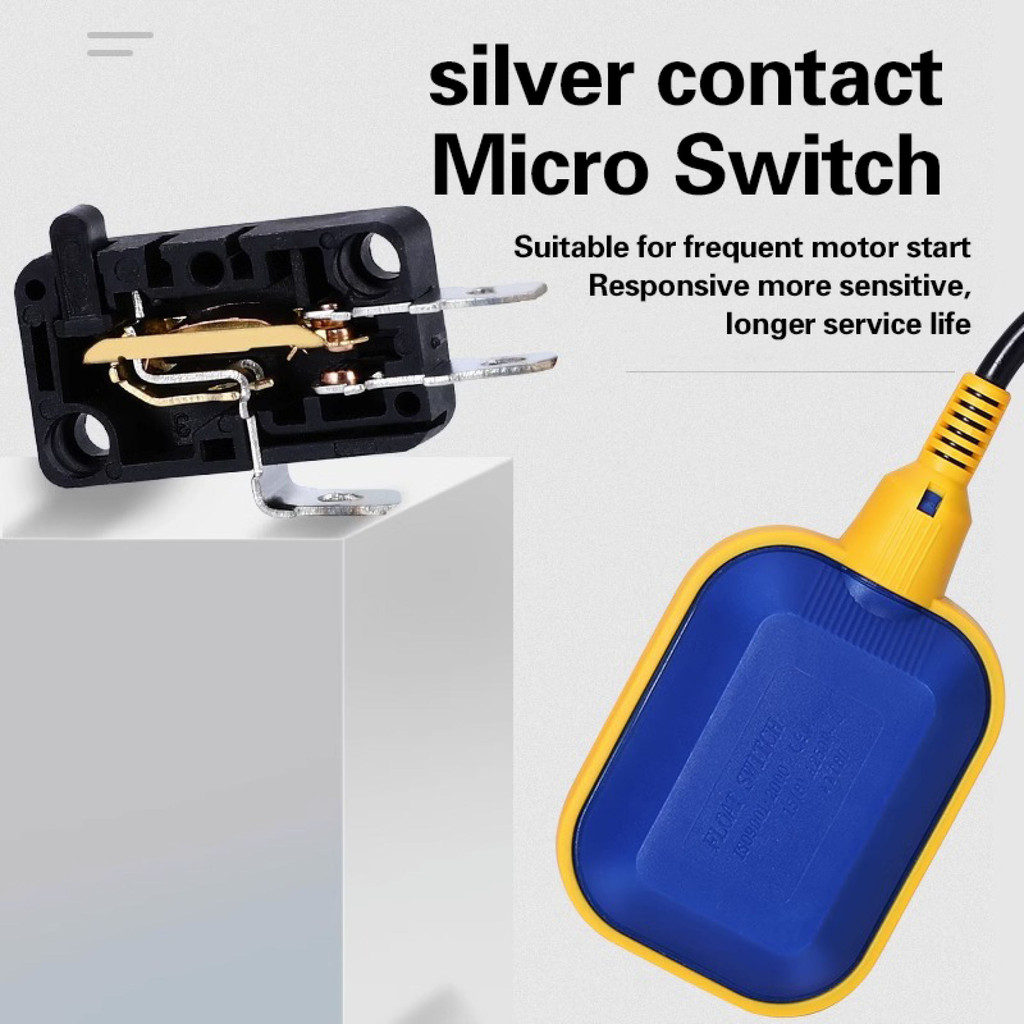 Cable Type Float Switch Liquid Fluid Water Level Controller Sensor ...