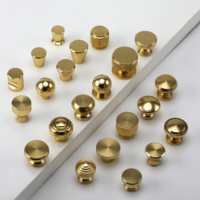 Modern Simple Gold Silver Cabinet Handle Nordic European Style Round ...