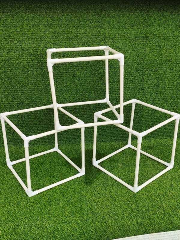 pipe material PVC splicing construction DIY bookshelf shoe rack hollow ...