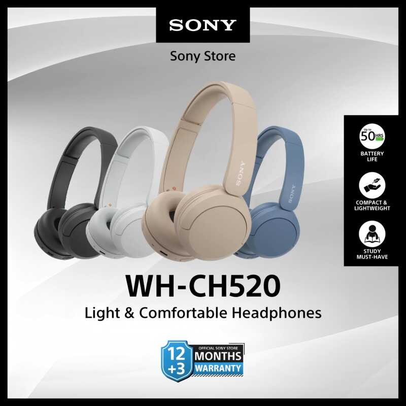 Sony Wh-Ch520 / WH Ch520 Bluetooth Headphones Wireless Headphone ...