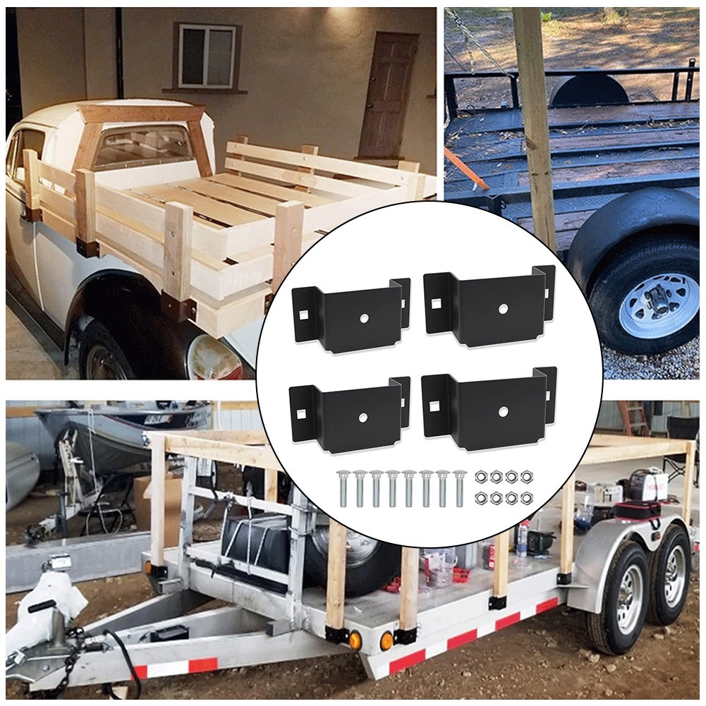 Metal Trailer Pile Support Bracket For 2 * 4-Inch Wooden Frame Of ...