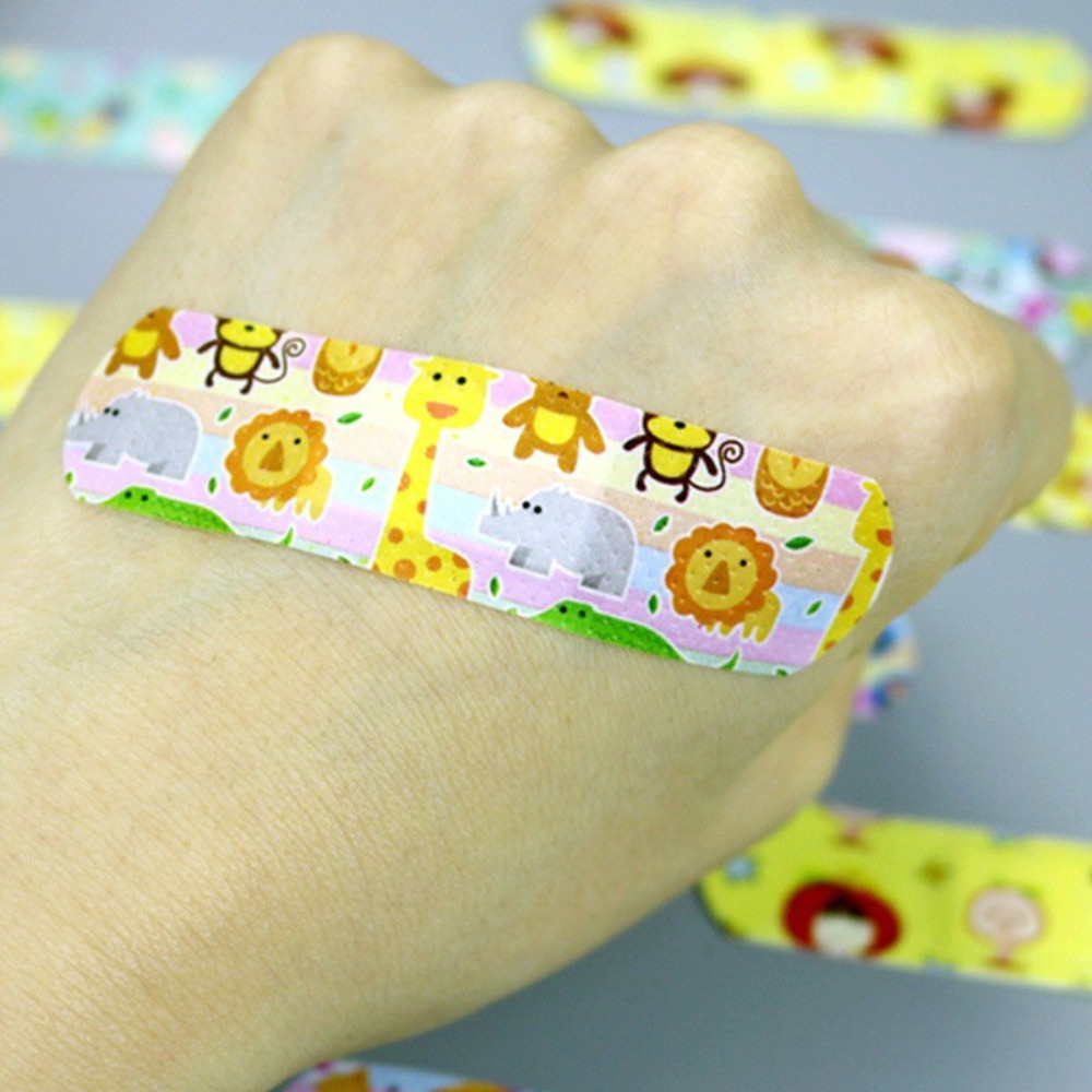 120pcs Cute Cartoon Animal Bandages For Kids - Waterproof, Breathable, Fun Designs For Small Cuts & Scrapes