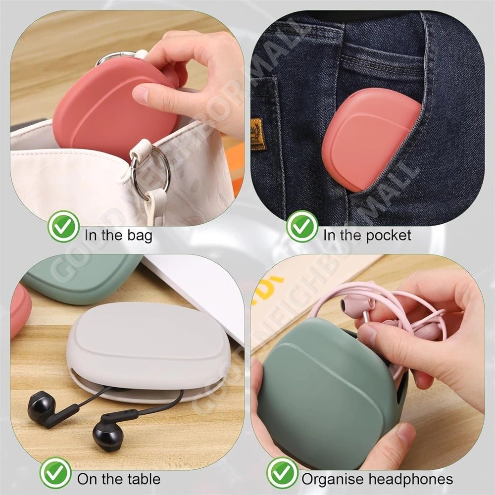 OPE Portable Earbud Pouch Purse Carry Bag Silicone Wired Earphone ...
