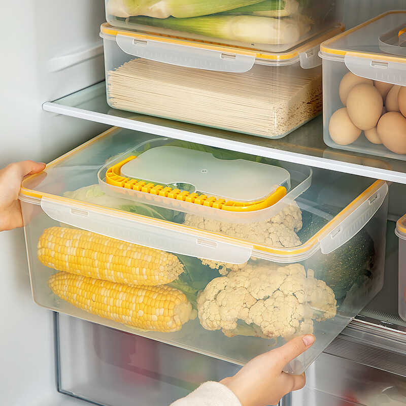 e Fresh-Keeping Box Transparent With Lid Food Freezing Sealed Box ...