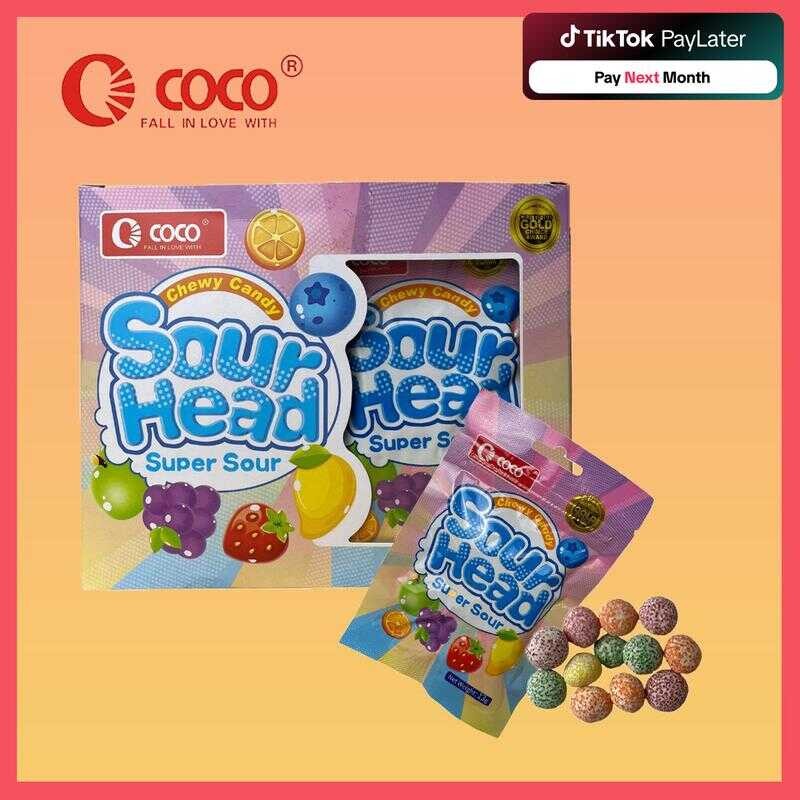 COCO Candy Sour Head Chewy Candy 30Pcs Per Inner Box | Mix Flavour ...