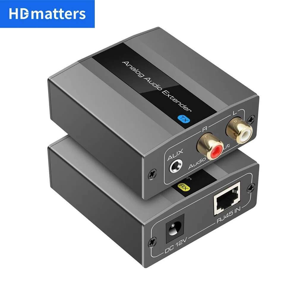 Analog Audio Extender over Cat5e/6 cable 3.5MM Aux+L/R Stereo Audio ...