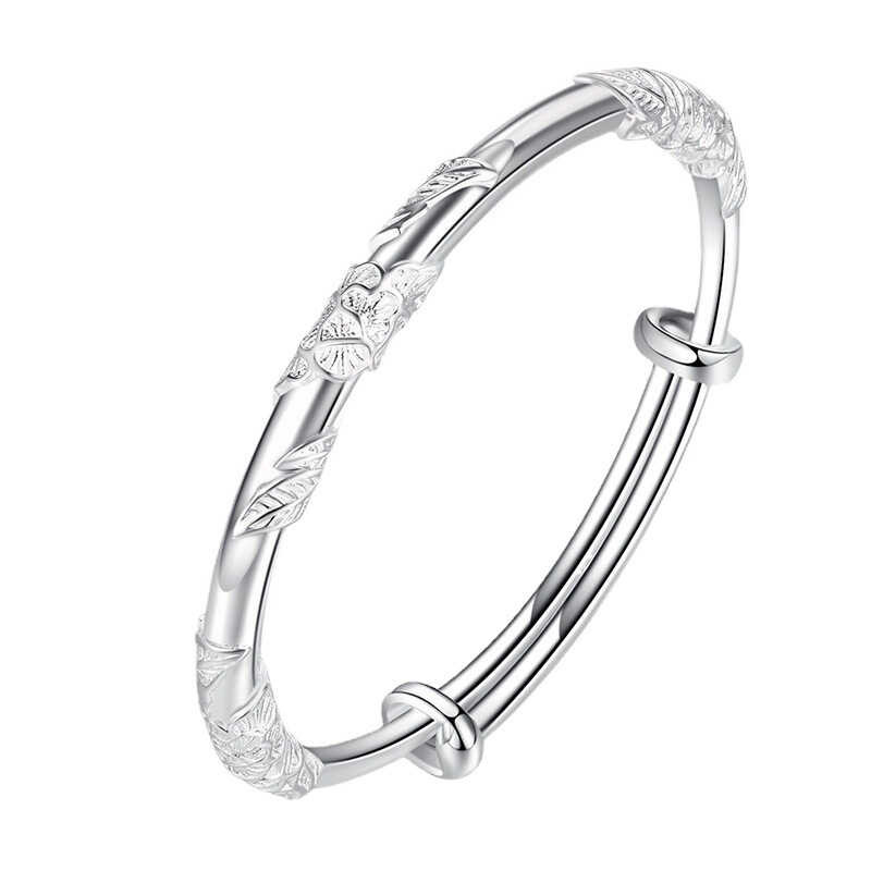 Blooming Silver Authentic Bracelet for Women's Pure Silver 999 Foot ...