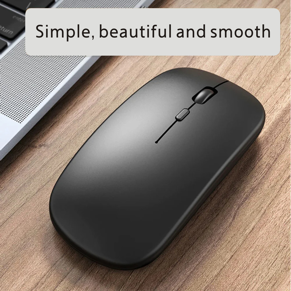 Rechargeable Wireless Mouse Bluetooth-compatible 2.4GHz Dual Modes ...