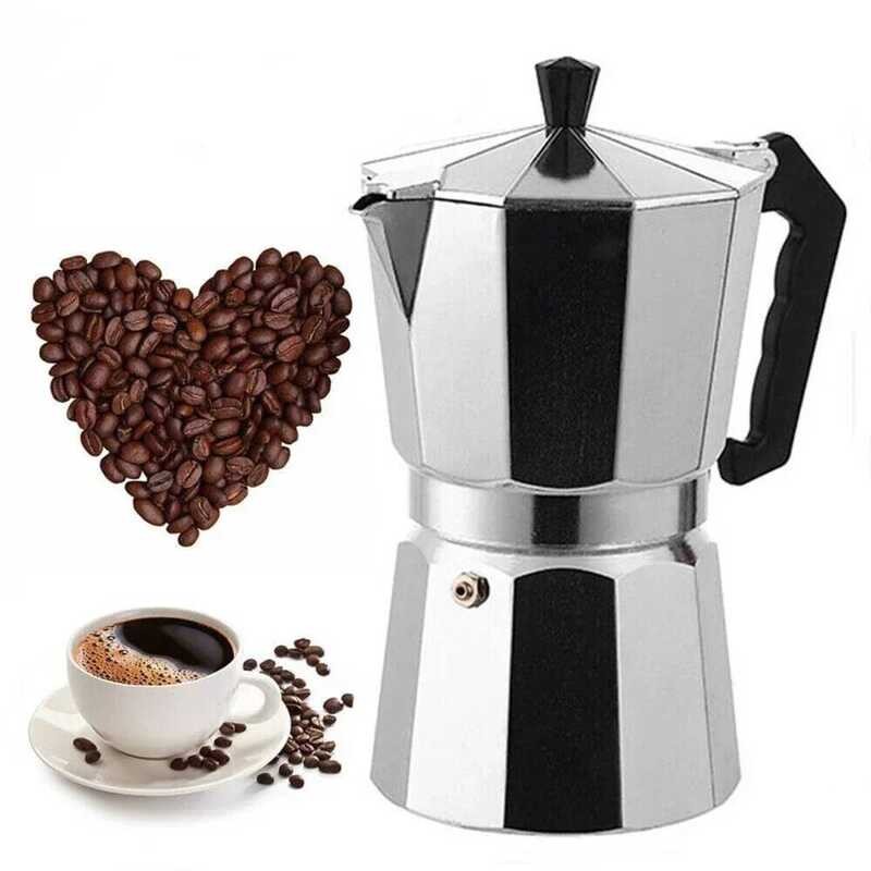 Aluminum Octagonal Coffee Maker Moka Pot with Stainless Steel Filter ...
