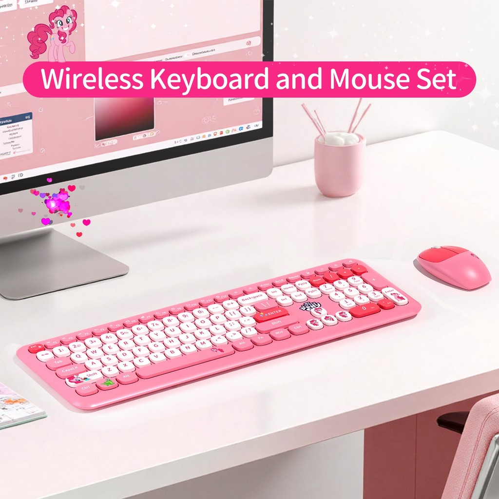 FANTASY MOFII My Little Pony Wireless Cute Silent Keyboard and Mouse ...