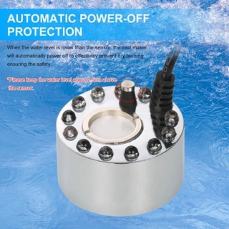 12 LED Mist Maker Aquarium Fogger Ultrasonic Atomizer Super Big Mist ...