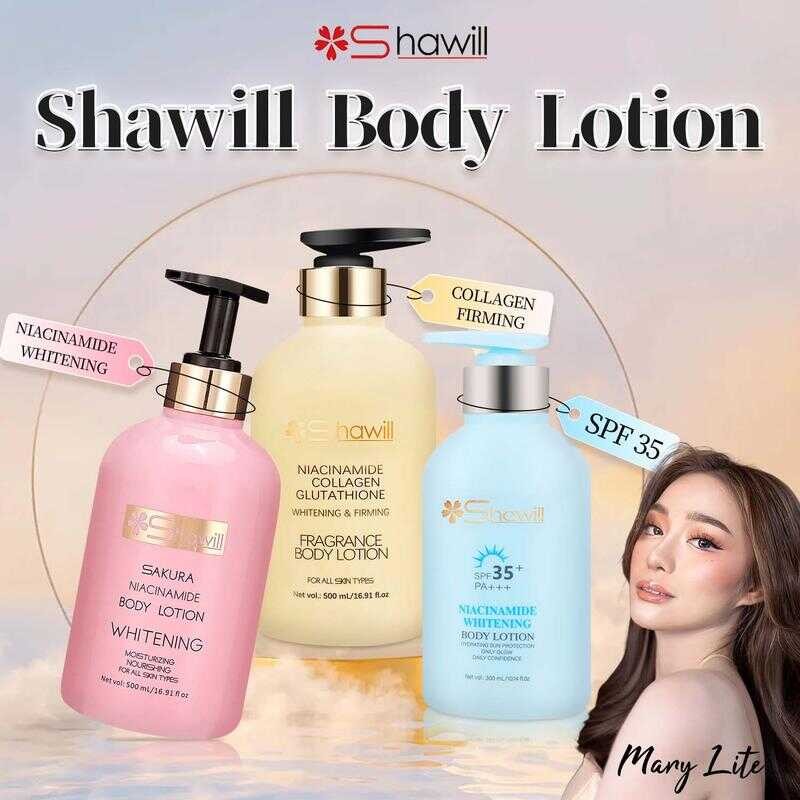 Shawill Body Lotion Bundle Sakura Niacinamide Whitening 500Ml ...