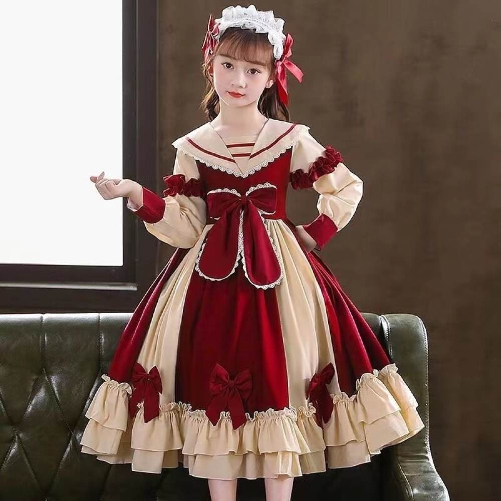 christmas dress for 13 year old girl Flower Girl Dress Kids Purple Long Sleeve Dress Girls Fall Winter Dresses  Pageant Dresses for Girls Christmas Dress 12-13 Years