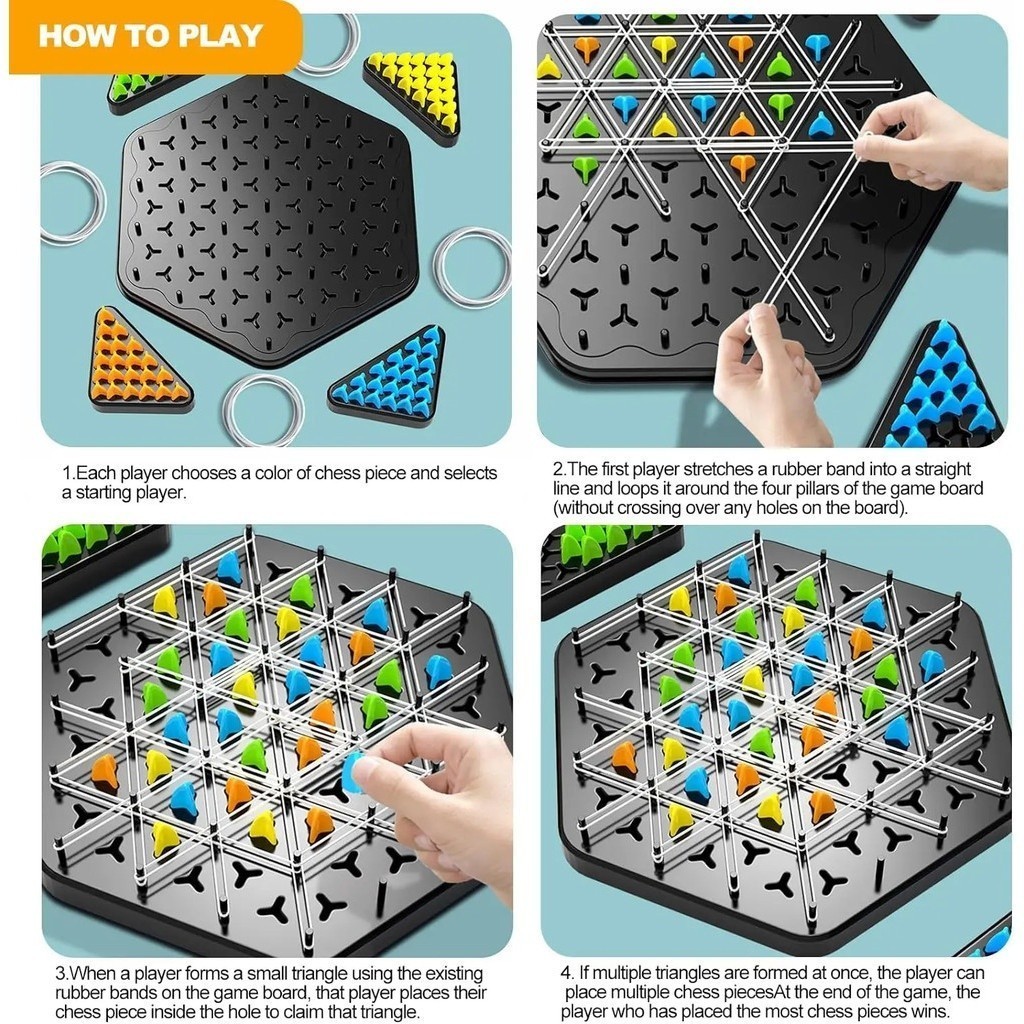 Chain Chess Geometry Puzzle Triangle Chess Family Interaction Exercise ...