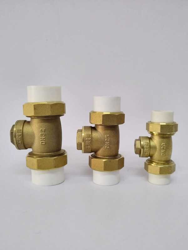 PPR Double Union Check Spring Diaphragm Type One-Way Non-Return Valve ...